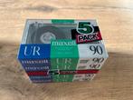 Lot de 5 cassettes Maxell UR 90, CD & DVD, Cassettes audio, Enlèvement ou Envoi, Neuf, dans son emballage, Originale
