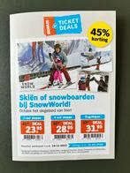 Ticket snowworld 4u skien snowboarden, Tickets en Kaartjes, Maart
