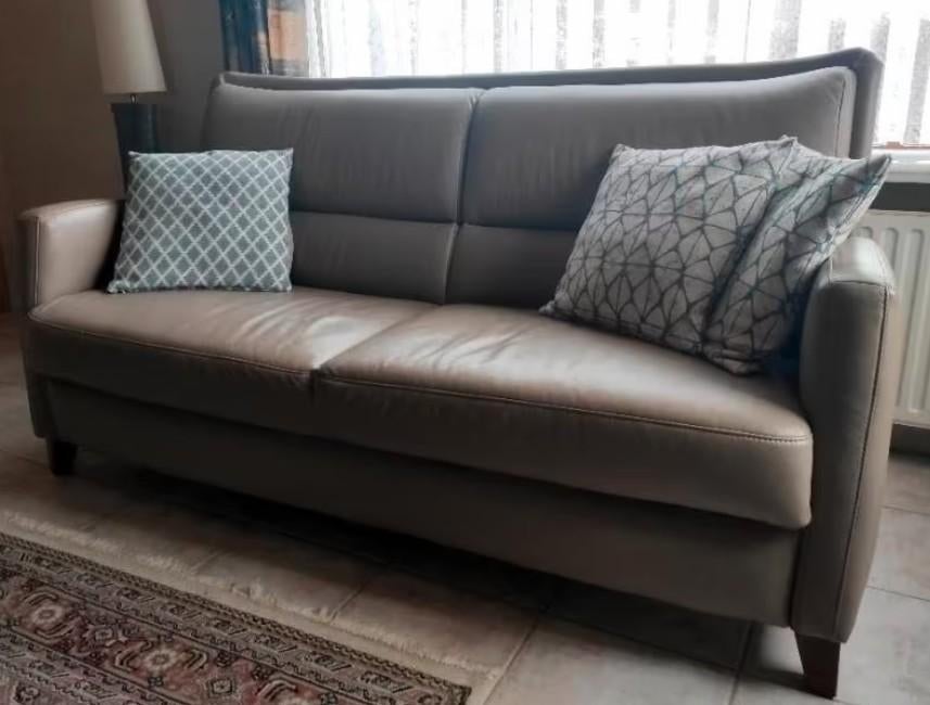 Lederen tweezit, Huis en Inrichting, Zetels | Zetels, Ophalen