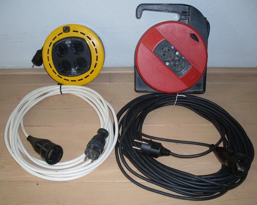 Kabelhaspels 10 / 20 meter & Verlengkabels 7 / 18 meter, Doe-het-zelf en Bouw, Elektriciteit en Kabels, Gebruikt, Kabel of Snoer