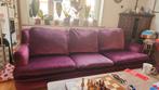 Ensemble salon velours prune – canapé 3 places + 2 fauteuils, Maison & Meubles, Enlèvement, Utilisé, Tissus