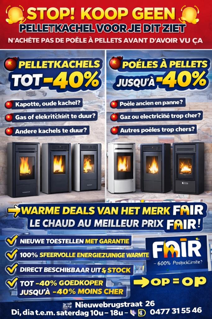 pelletkachel nieuw nieuw tot -40%, Ophalen, Nieuw, Pelletkachel