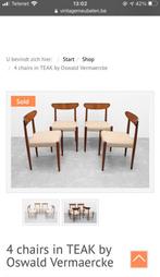 Stoelen (4) in teak by Oswald Vermaercke, Ophalen