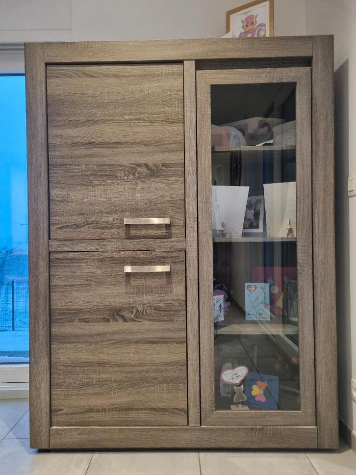 vitrine, Huis en Inrichting, Kasten | Vitrinekasten, Gebruikt, 150 tot 200 cm, 100 tot 150 cm, 25 tot 50 cm, Met deur(en), Met plank(en)