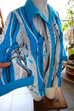 creatief bijzonder leuke blouse, Enlèvement ou Envoi, Comme neuf, Bleu, Taille 38/40 (M)