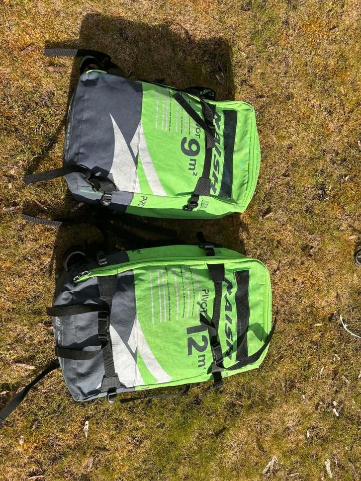 Kite Set Naish Pivot 9m en 12m, Sports nautiques & Bateaux, Kitesurf, Utilisé, Kite, 12 m², Double astuce, Enlèvement