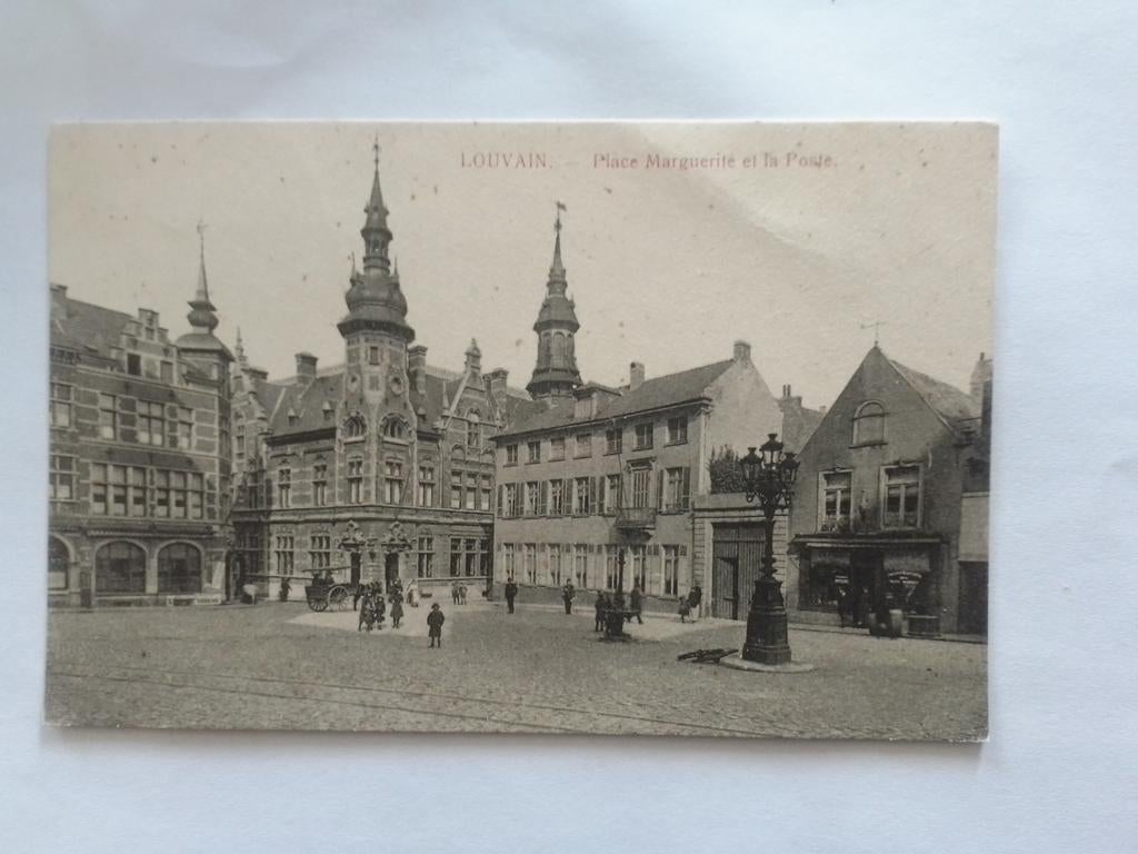 LOUVAIN  PLACE MARGUERITE ET LA POSTE, Envoi, Avant 1920, Non affranchie, Brabant Flamand