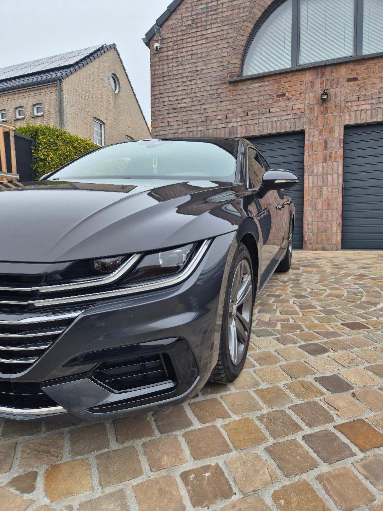 VW Arteon R-Line 150 DSG – FULL OPTIONS – 50.000 km –, Autos, Cuir, Euro 6, Autres couleurs, Noir