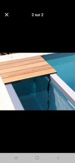 Paroi "cache volet " piscine(neuve). Glissière inox 1m/4m.