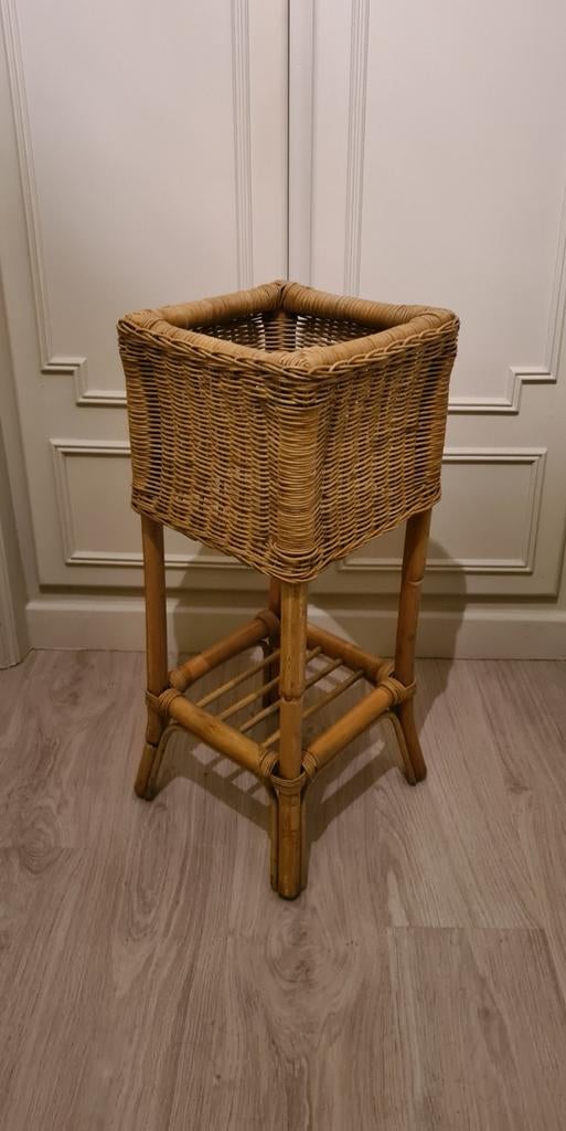 VINTAGE PLANTENSTAANDER/HOUDER ROTAN, Jardin & Terrasse, Bacs à fleurs & Jardinières, Enlèvement