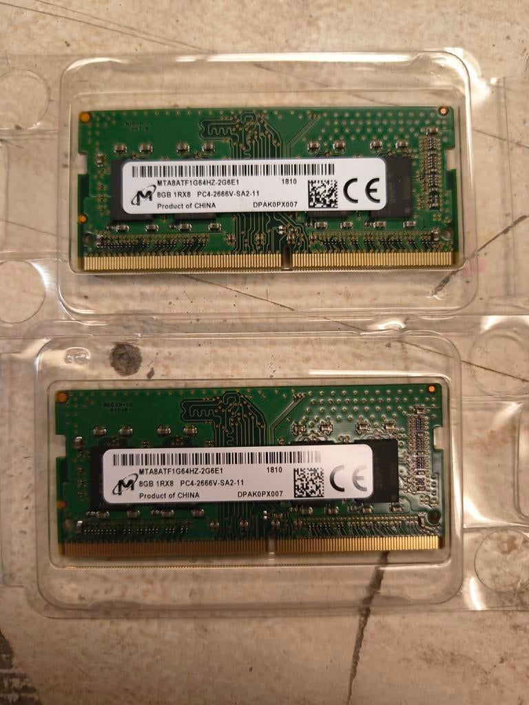 Micron-  8gb 1rx8 pc4 2666v sa2 11, Enlèvement ou Envoi, DDR4