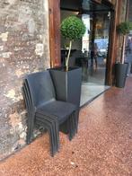 4 chaises de jardin modernes — presque neuves — design, Enlèvement, Comme neuf, Synthétique, Empilable