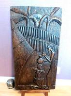 Uniek 3D Afrikaans tribaal paneel. Storyboard wanddecoratie, Ophalen of Verzenden, Hout, Wanddecoratie