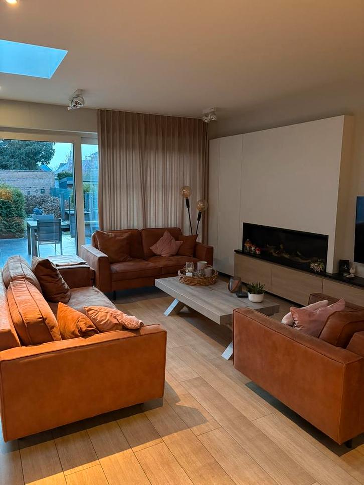 Woonkamer en eetkamer, Maison & Meubles, Canapés | Coins salons complets, Comme neuf, Enlèvement