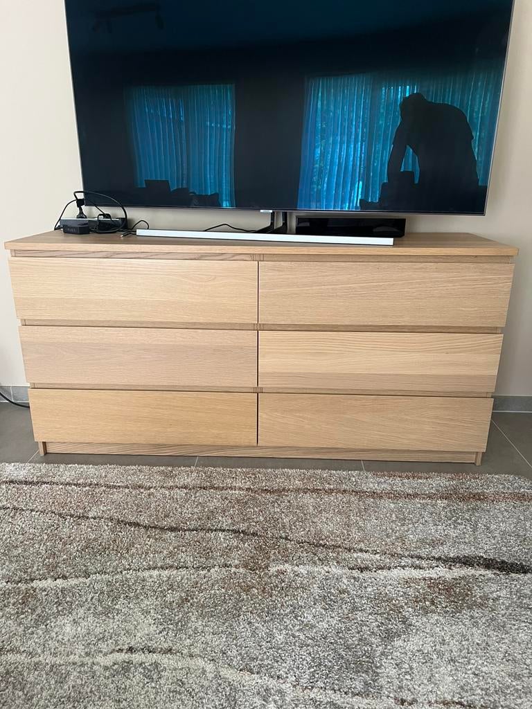 Commode Malm Ikea, Maison & Meubles, Enlèvement, Comme neuf, Chêne
