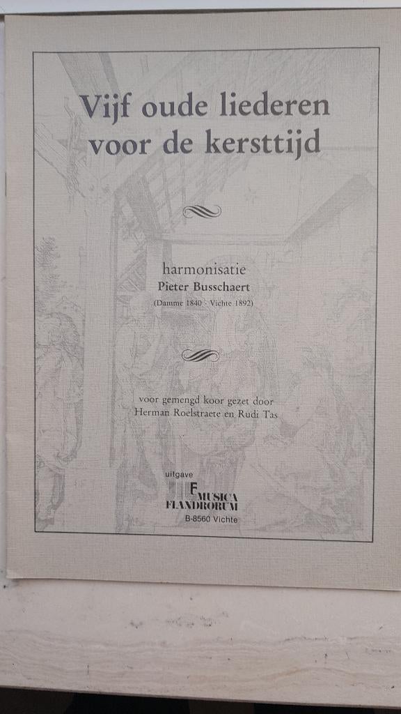 " Vijf oude liederen voor de kersttijd"    Pieter Busschaert, Muziek en Instrumenten, Bladmuziek, Ophalen of Verzenden, Koor, Religie en Gospel