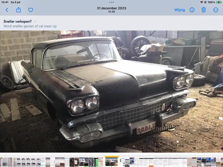 Oldtimer gemaakt bij GM in Antwerpen 1958., Auto's, Pontiac, Particulier, Overige modellen, Euro 1, Coupé, 2 deurs, Handgeschakeld