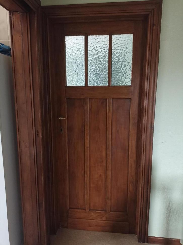 binnen deuren, Doe-het-zelf en Bouw, Deuren en Vliegenramen, Glas, Hout, Schuifdeur, Ophalen