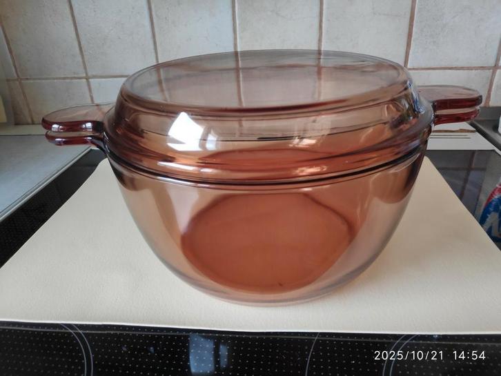 Casserole Vision Corning France, avec couvercle, volume 5L, Huis en Inrichting, Keuken | Potten en Pannen, Zo goed als nieuw, Kookpan of Snelkookpan
