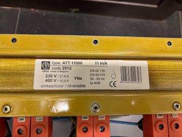 ATT11000 spaartransfo als nieuw met  IP20 metaal beschermkap beschikbaar voor biedingen
