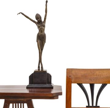 Groot Bronzen Beeld van een Egyptische Danser GRATIS LEVERIN beschikbaar voor biedingen