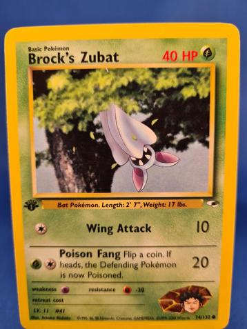 Brock's Zubat 74/132 - Gym Heroes (1st edition) beschikbaar voor biedingen