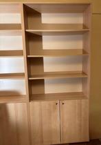 bureau/boekenkast in beukenhout, Ophalen, Met plank(en), Gebruikt, 50 tot 100 cm