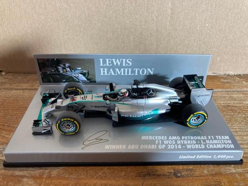 Lewis Hamilton 1:43 World Champion 2014 Winner Abu Dhabi, Verzamelen, Automerken, Motoren en Formule 1, Nieuw, Formule 1, Ophalen of Verzenden