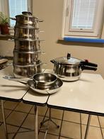 Kookpotten Demeyere, Huis en Inrichting, Ophalen, Inox, Gebruikt, Keramische plaat