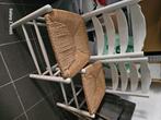 Witte houten stoelen 4 stuks, Huis en Inrichting, Ophalen, Gebruikt, Wit, Vier