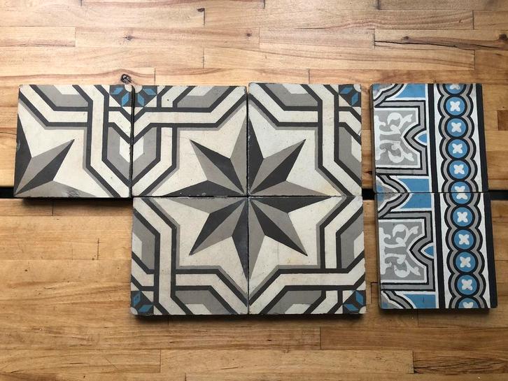 7 Antieke keramische tegels, Antiek en Kunst, Antiek | Wandborden en Tegels, Ophalen