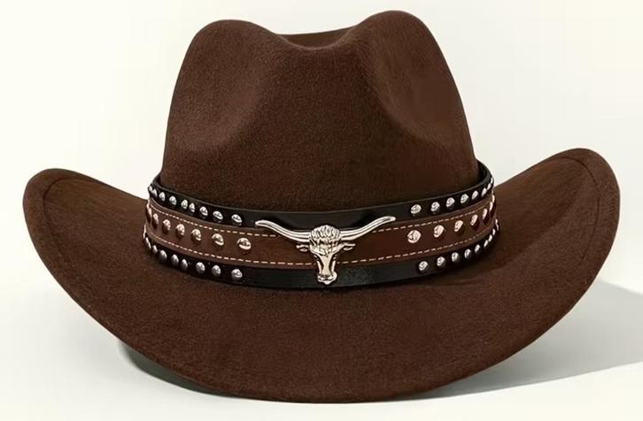 Cowboyhoed Metallic Dubbelgeknoopte Stierenkop Riem (Nieuw), Kleding | Heren, Hoeden en Petten, Nieuw, Hoed, Ophalen of Verzenden