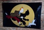 Mooi zwaar emaillen bord Kuifje met bobbie Tintin, Verzamelen, Ophalen of Verzenden, Zo goed als nieuw, Reclamebord