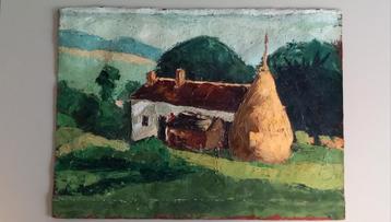Huile sur toile Jos Courtoy "l'Ourthe à Sy", Enlèvement ou Envoi