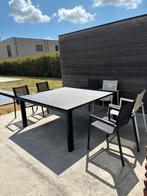 Tuintafel met 8 stoelen, Tuin en Terras, Tuintafels, Ophalen, Zo goed als nieuw, Vierkant