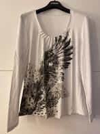 Witte T-shirt met grijs-zilveren print, Vêtements | Femmes, T-shirts, Neuf, Taille 46/48 (XL) ou plus grande, Enlèvement ou Envoi