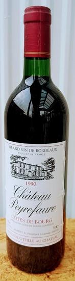 Een fles Chateau Peyrefaure 1990, Frankrijk, Ophalen of Verzenden, Rode wijn, Vol