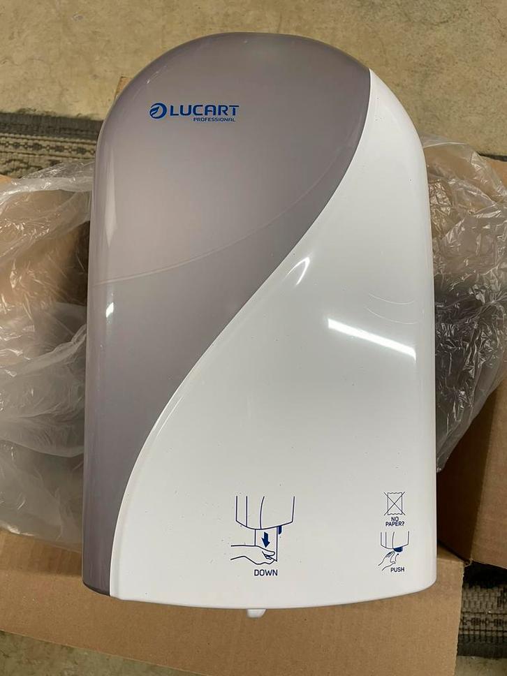 Toiletpapier dispenser Lucart Identity wit voor rollen, Huis en Inrichting, Badkamer | Badtextiel en Accessoires, Nieuw, Overige typen
