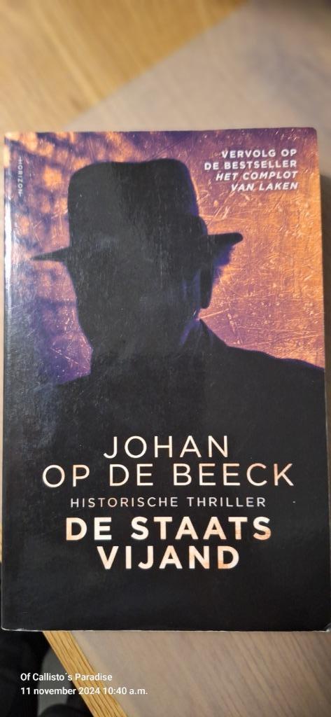 De staatsvijand - Johan Opdebeek, Boeken, Thrillers, Gelezen, België, Ophalen
