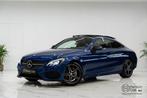 Mercedes C220D 9G coupe AMG line! Pano, Cruise, Leder, Navi!, Auto's, Automaat, 4 zetels, 4 cilinders, Blauw