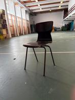 150 vintage schoolstoelen- hout en metaal, Huis en Inrichting, Ophalen, Gebruikt, Bruin, Vintage