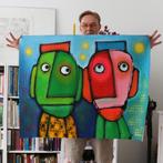 Schilderij 'Wat denk jij...?' 100 x 80 cm, Ophalen