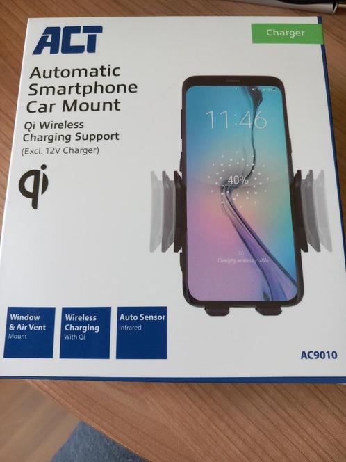 ACT Automatische smartphone autohouder met draadloze snellaa, Telecommunicatie, Telefoonhouders, Nieuw, Auto, Ophalen of Verzenden