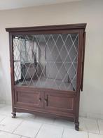 Antieke kast met loodglas, Huis en Inrichting, Ophalen, Gebruikt