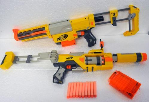 LOT 2 Nerf N-strike + Chargeur et cartouches supplémentaires, Kinderen en Baby's, Speelgoed | Buiten | Actiespeelgoed, Gebruikt