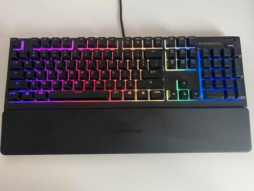 SteelSeries Apex 3 RGB qwerty, Informatique & Logiciels, Claviers, Comme neuf, Qwerty, Filaire, Clavier gamer, Touches multimédia