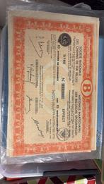 5 stuks aandelen Belgische spoorwegen, Postzegels en Munten, Ophalen, 1920 tot 1950, Certificaat van aandeel