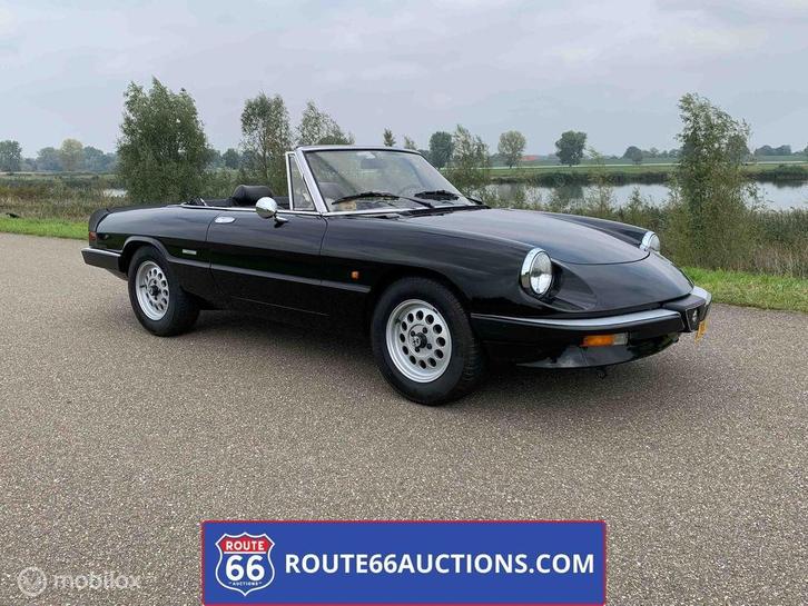 Alfa Romeo Spider | 1986 | Route 66 Auctions, Auto's, Oldtimers, Bedrijf, Te koop, Alfa Romeo, Benzine, Overige carrosserie, Handgeschakeld