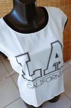wit/zwart LA California T-shirt, Wit, Maat 42/44 (L), Nieuw, Ophalen of Verzenden
