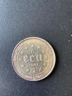 Muntstuk 5 ECU van 1987 uit België, Timbres & Monnaies, Monnaies | Belgique, Enlèvement, Monnaie en vrac, Plaqué argent